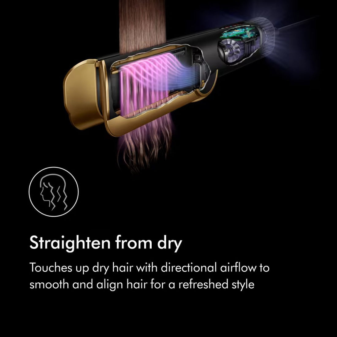 Dyson Airstrait Straightener Onyx Black and Gold